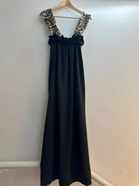 6633 one size long tank dress : Black / Unique