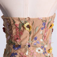 Lucy Floral Embroidered Slim Tube Dress