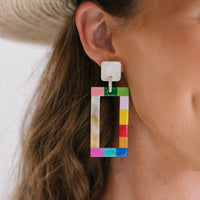 Callie Rainbow Colorblock Earrings