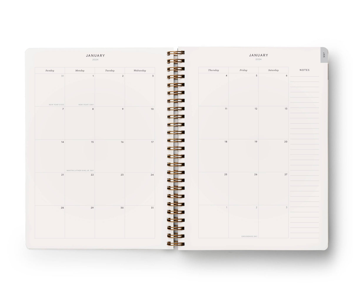 2024 Flores 12-Month Softcover Spiral Planner