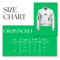 AKA Greek Apparel Cropped Satin Varsity Jacket