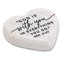 LCP Scripture Stone Heart God with You 2.25In