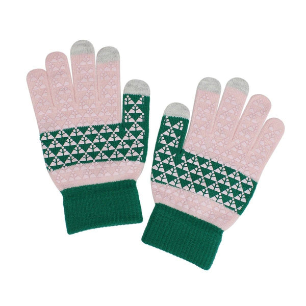 AKA Pink Finger Touch and Grip Knit Winter Gloves: Color