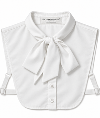 Cici White Bow Collar Chemisette