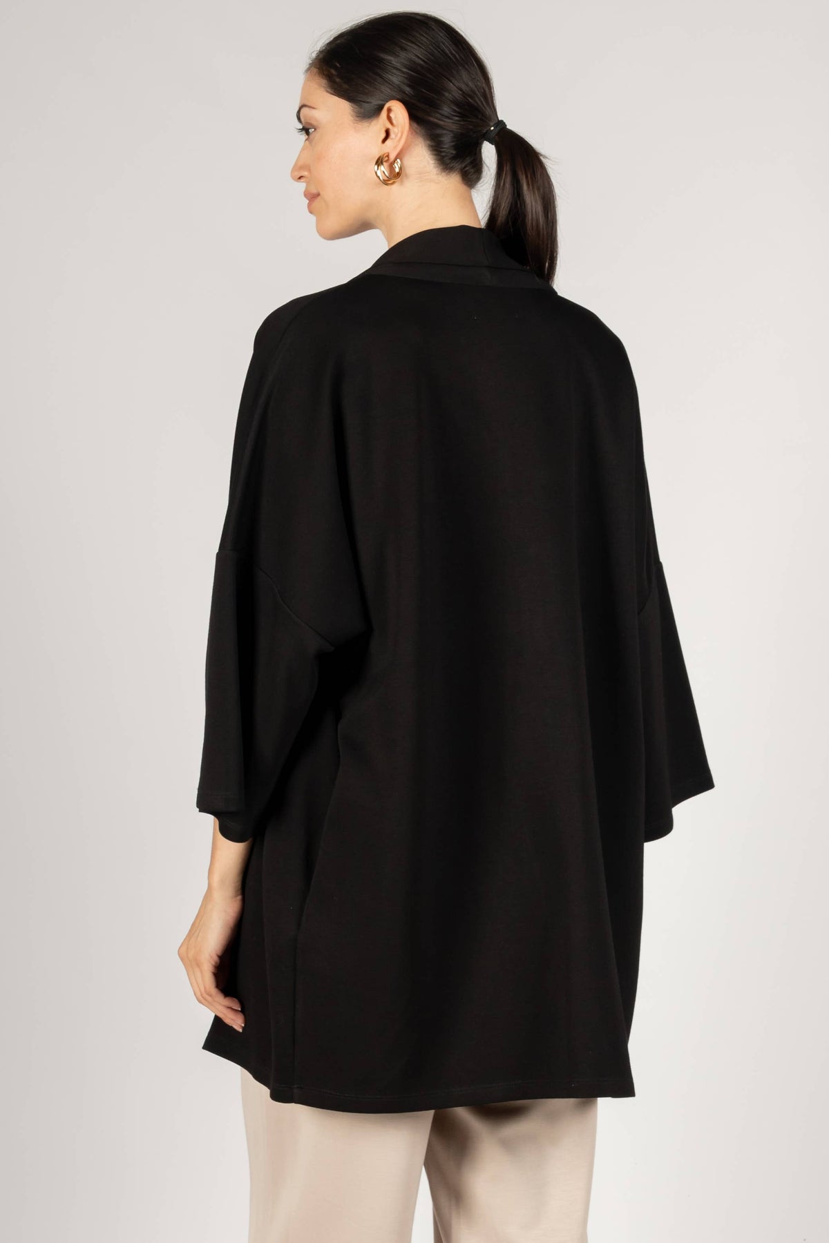 P. CILL Butter Modal Oversized Cardigan:  Black,  Cream Or Cornflower Blue