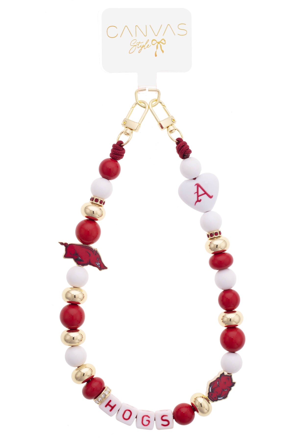 Arkansas Razorbacks Beaded Cellphone Wristlet