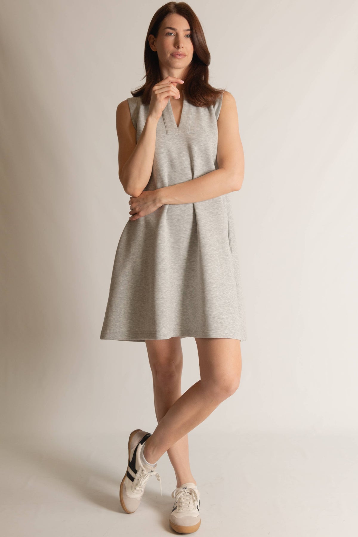 P. CILL Butter Modal Sleeveless Tennis Dress: Lemon Grass / Large