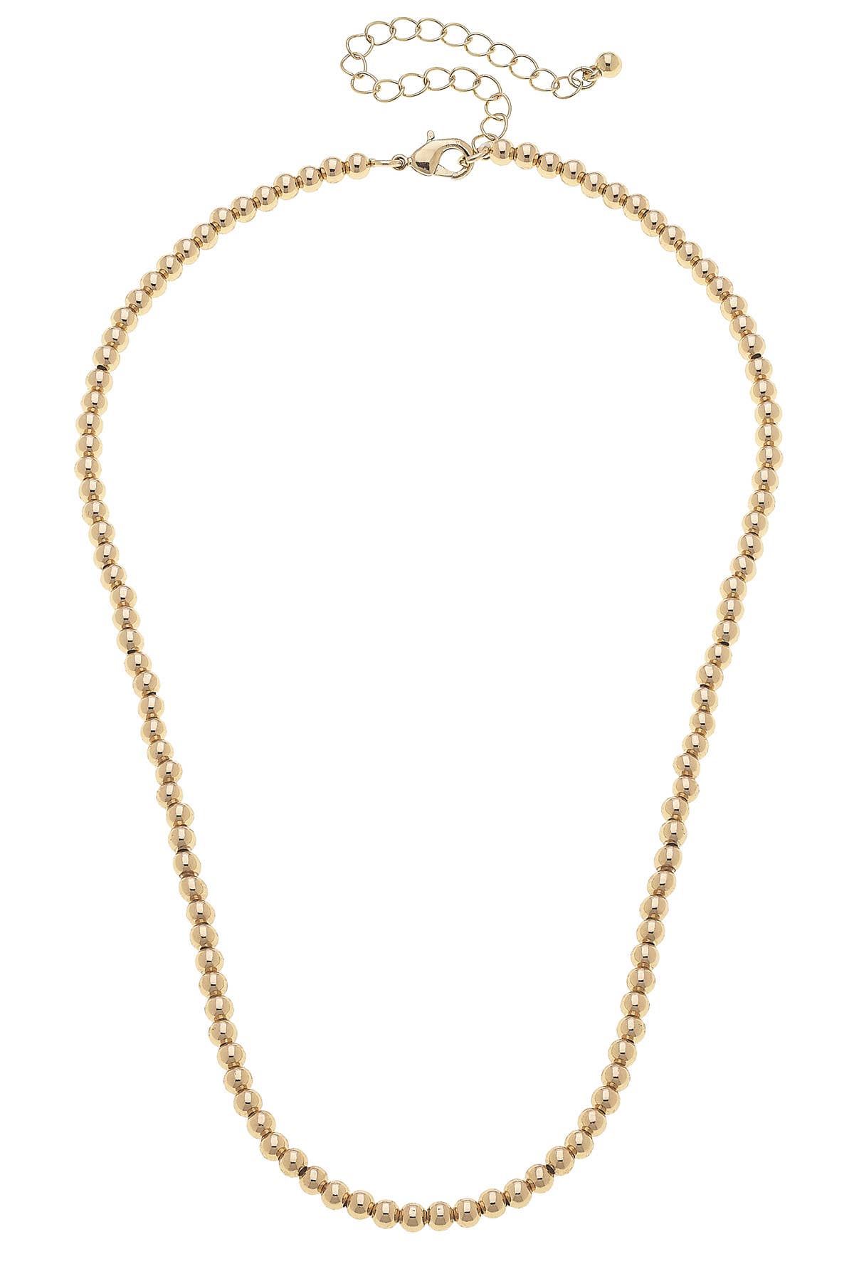 CANVAS STYLE CHARM BAR-Walker Ball Bead Charm Necklace Base in Shiny Gold