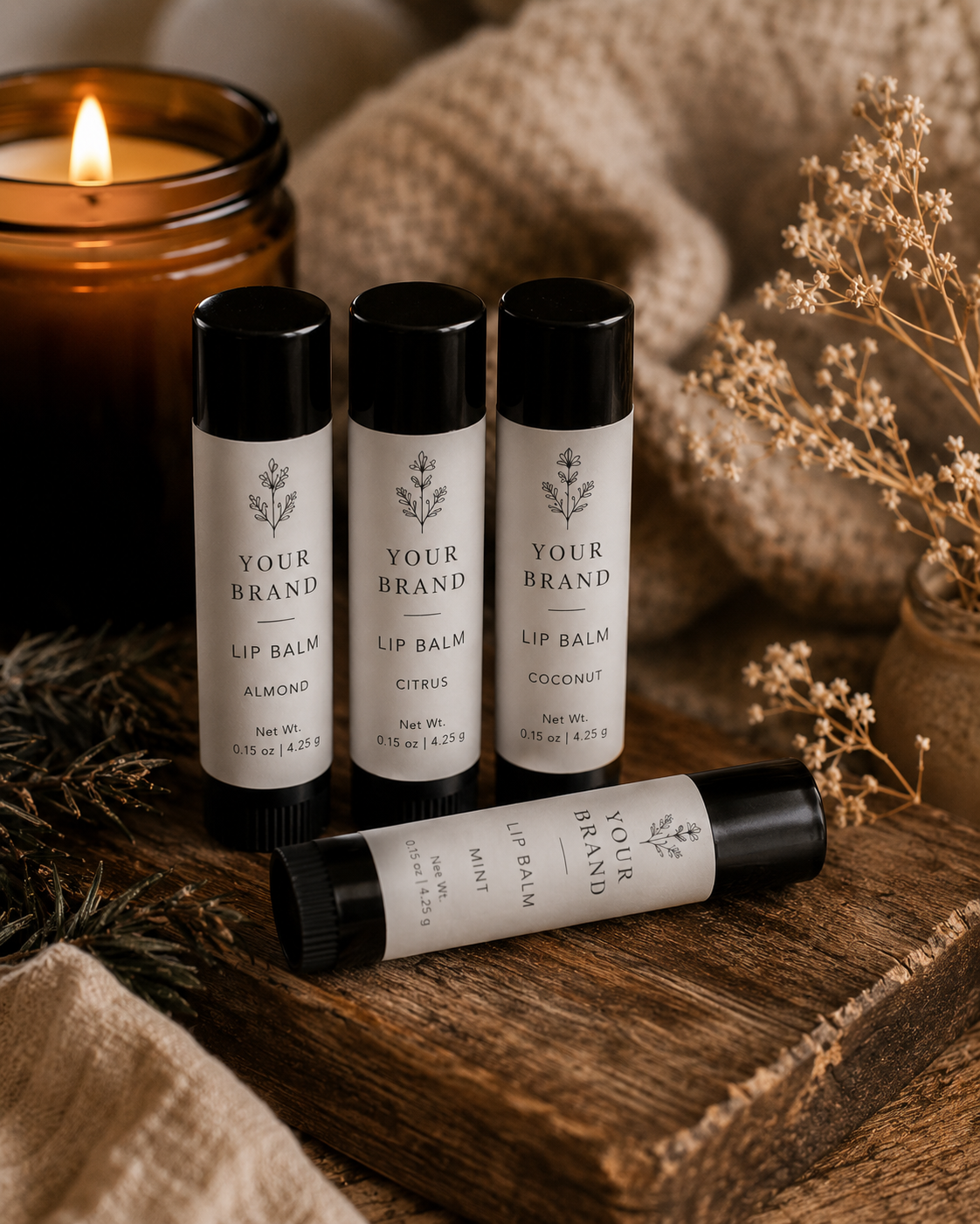 Private Label Lip Balm | Wholesale Lip Care: Almond