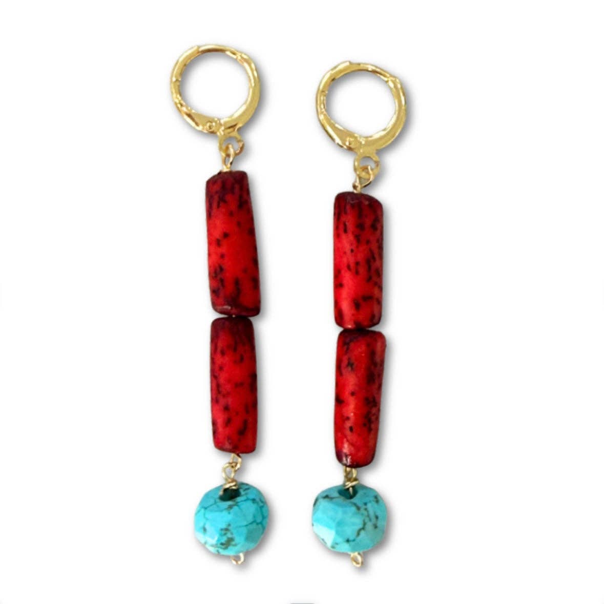 Beaded Dangle Earrings - Boho Drops