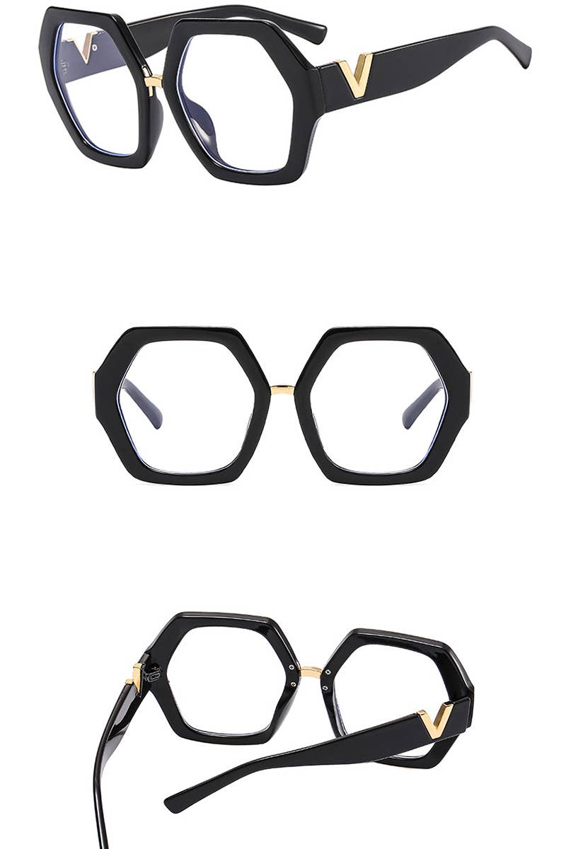 GEOMETRIC FRAME EYEGLASSES