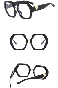 GEOMETRIC FRAME EYEGLASSES