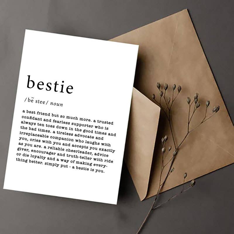 Bestie Defined Greeting Card