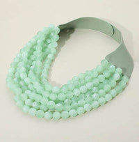 CHUNKY BEADED LAYERED NECKLACE CLASP