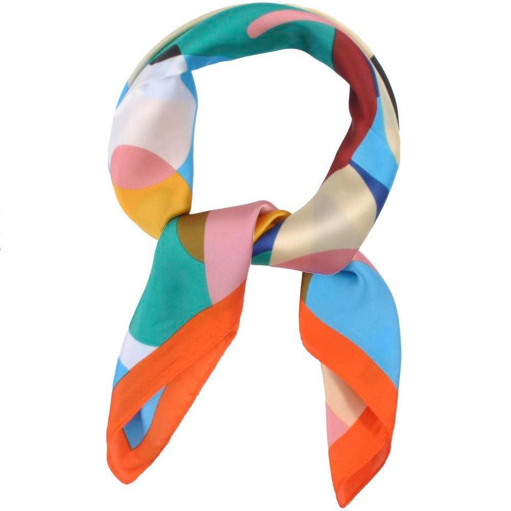 COLORFUL SILKY BANDANA SCARF