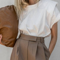 Urban White Short Sleeves T-Shirt Top: WHITE / S