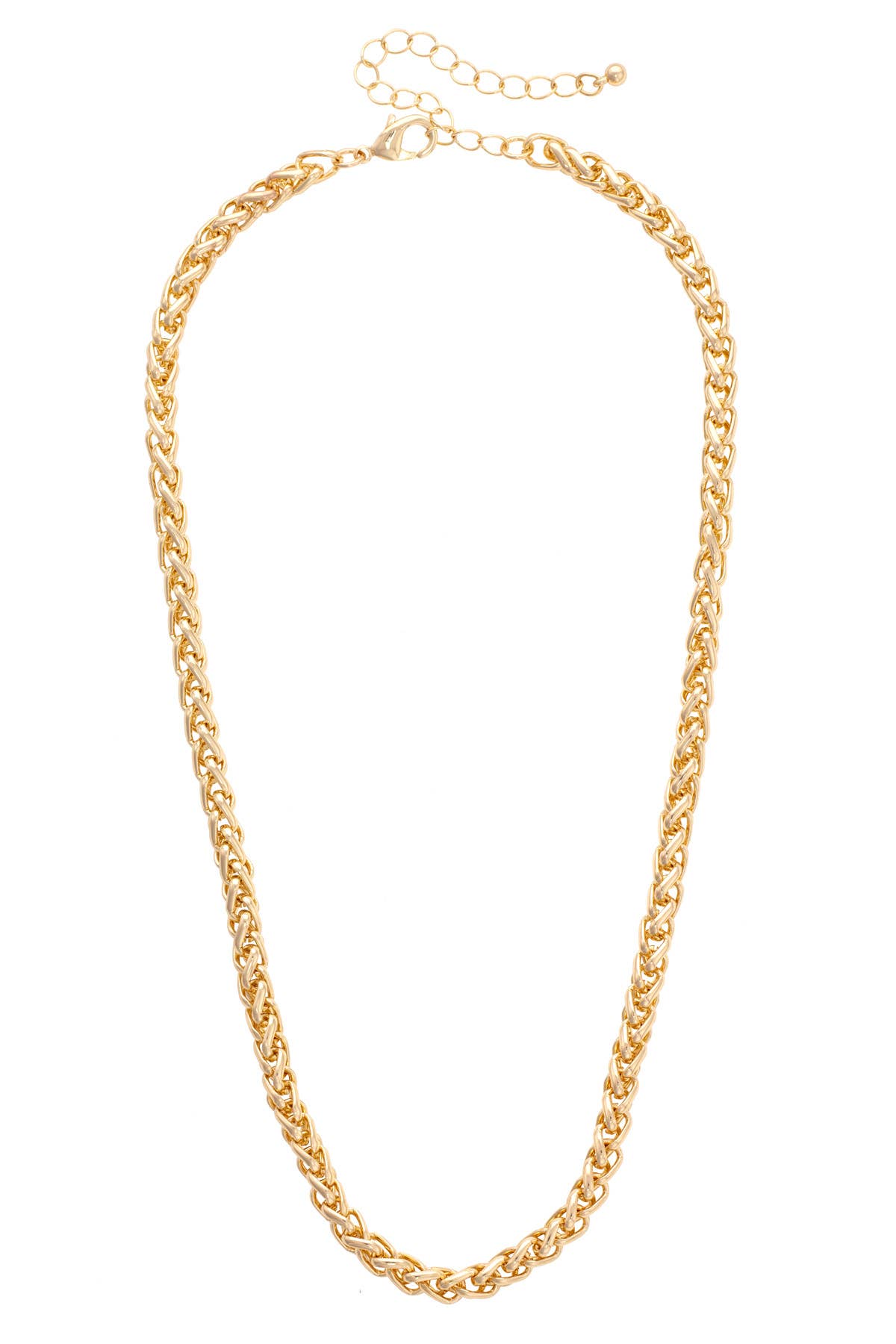 Emilia Foxtail Chain Necklace in Shiny Gold