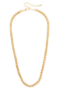 Emilia Foxtail Chain Necklace in Shiny Gold