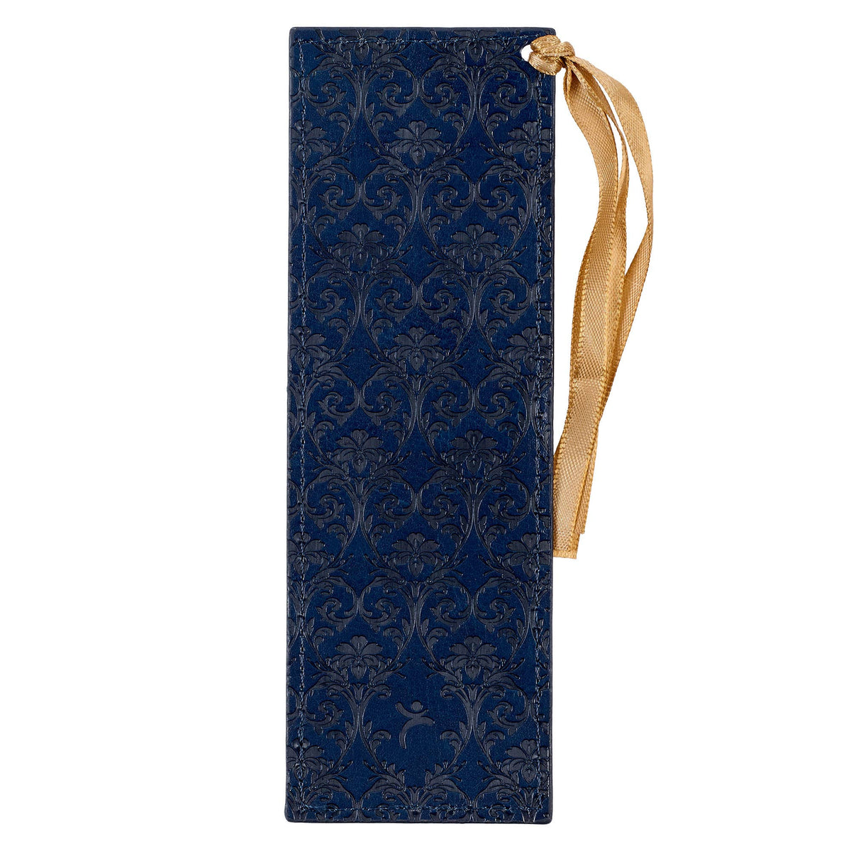 I Know The Plans Floral Trellis Blue Faux Leather Bookmark