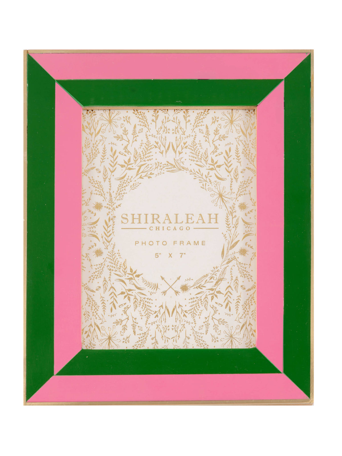 VIVA 5" x 7"  PINK & GREEN PICTURE FRAME