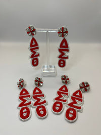 Delta Sigma Theta DST Beaded Earrings