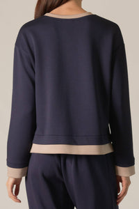 P. CILL Butter Modal Contrast Border Top: Black/Ivory / Small