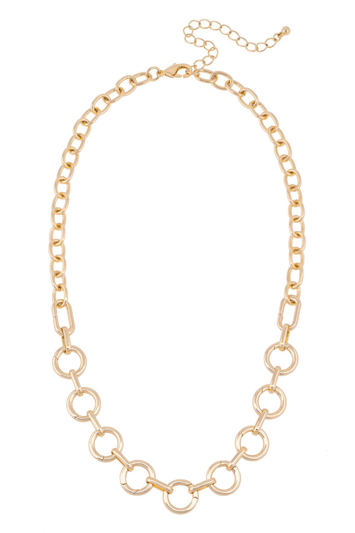 CANVAS STYLE CHARM BAR-Juliette Charm Collector Necklace Base in Shiny Gold
