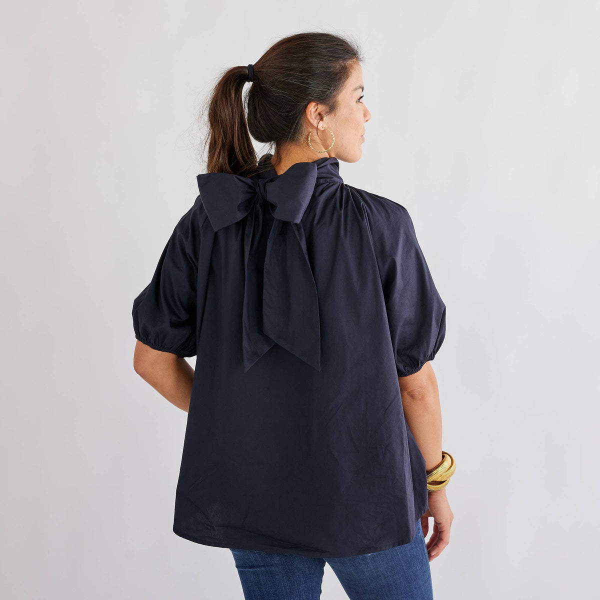 Ryan Bow Top: Black or Khaki