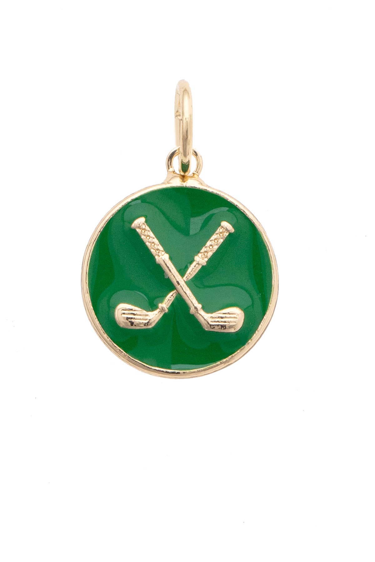 Circle Golf Clubs Charm in Green