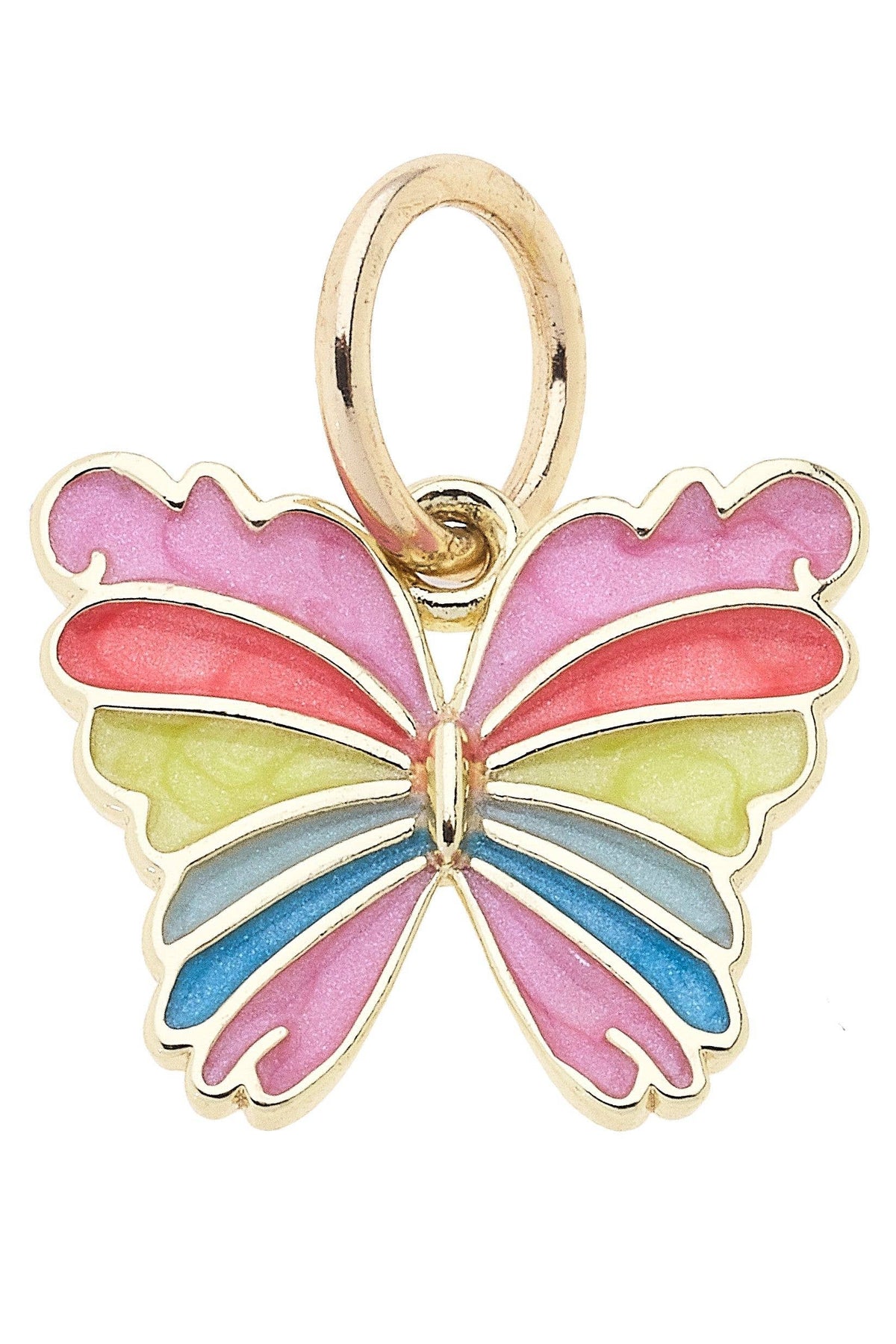 CANVAS STYLE CHARM BAR-Rainbow Butterfly Charm in Multi