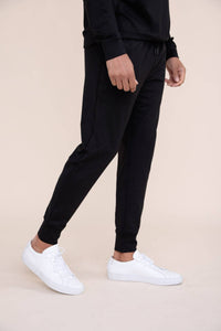 MEN - Melange Joggers: BLACK