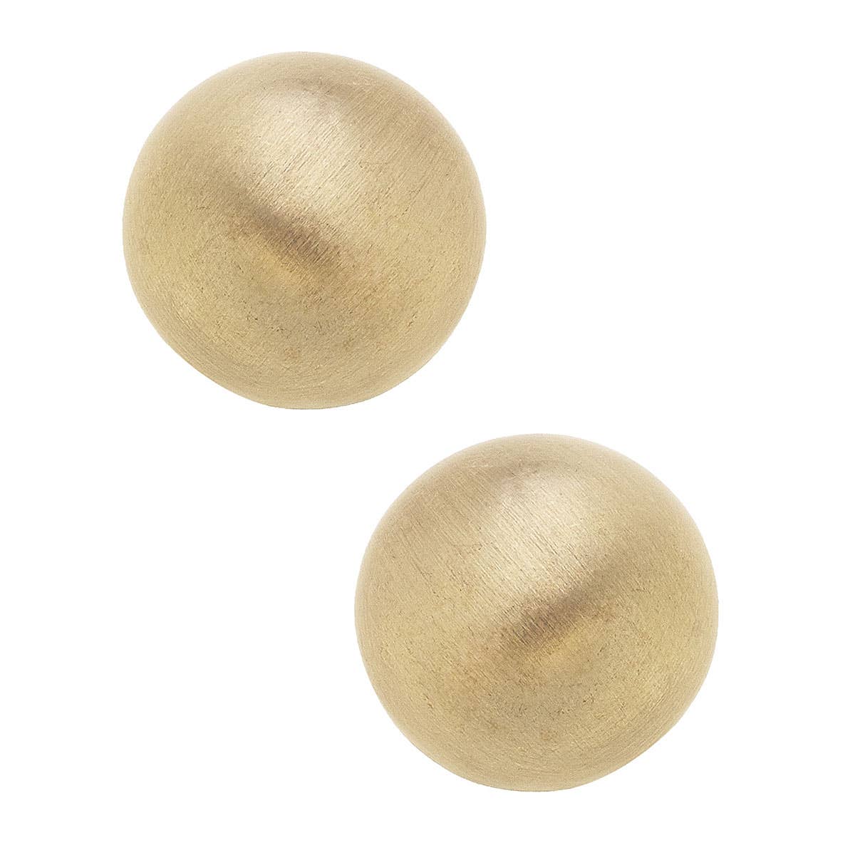 Hailey Stud Earrings: Satin Silver