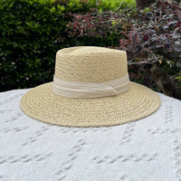BEACH VACATION SUN FEDORA STRAW HATS FOR WOMEN_CWAH1151: KHAKIBLACK / (OS) 1