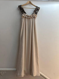 6633 one size long tank dress : Black / Unique