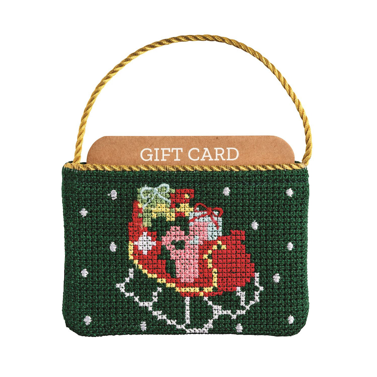 Mudpie Needlepoint Gift Card Pouch