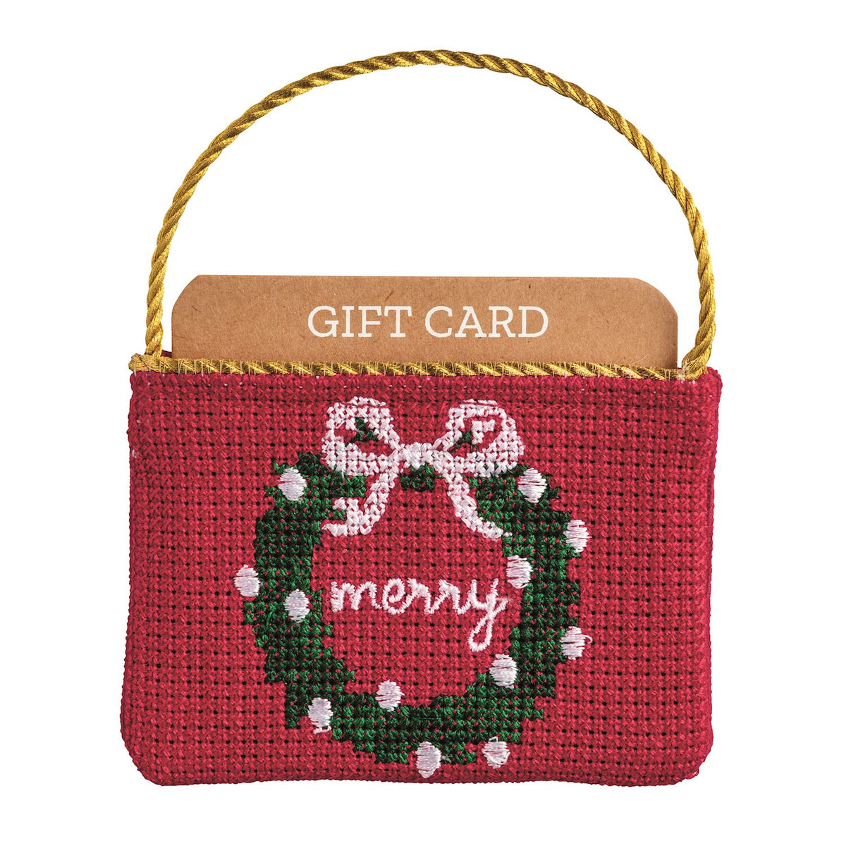 Mudpie Needlepoint Gift Card Pouch