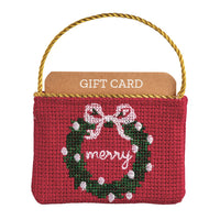 Mudpie Needlepoint Gift Card Pouch