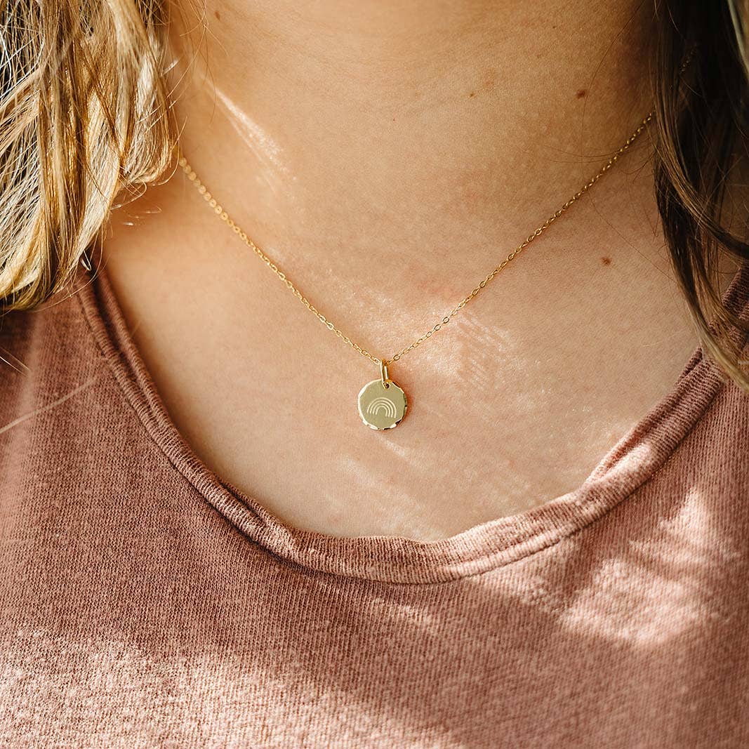 Rainbow Baby Gift for Mom – Gold Silver Charm Necklace: 14k Gold Vermeil
