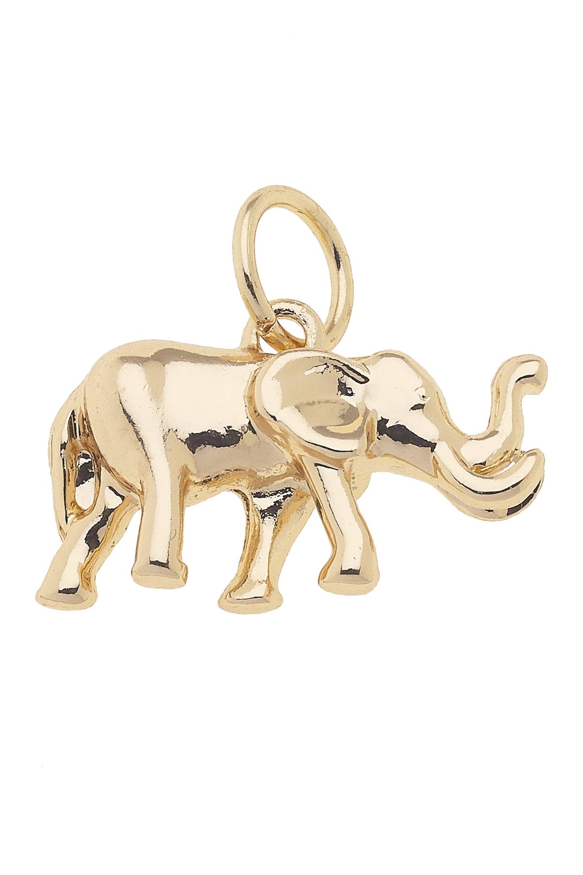 CANVAS STYLE CHARM BAR-Elephant Charm in Shiny Gold