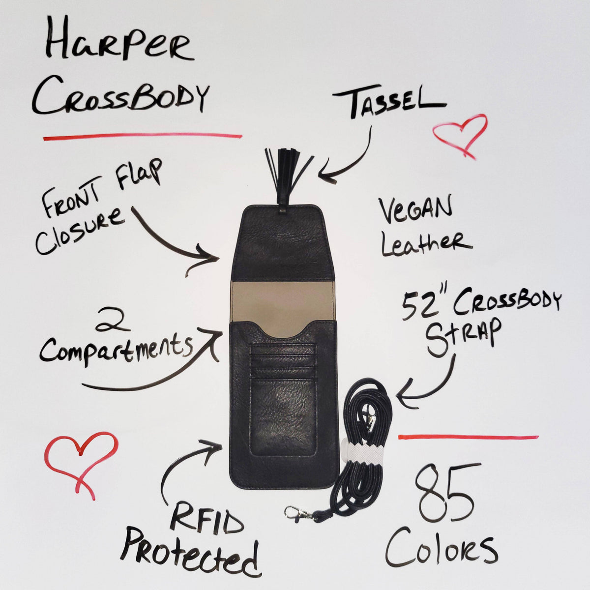 3 NEW COLORS ADDED: Harper Crossbody: CHARTRUESE