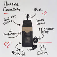 3 NEW COLORS ADDED: Harper Crossbody: CHARTRUESE