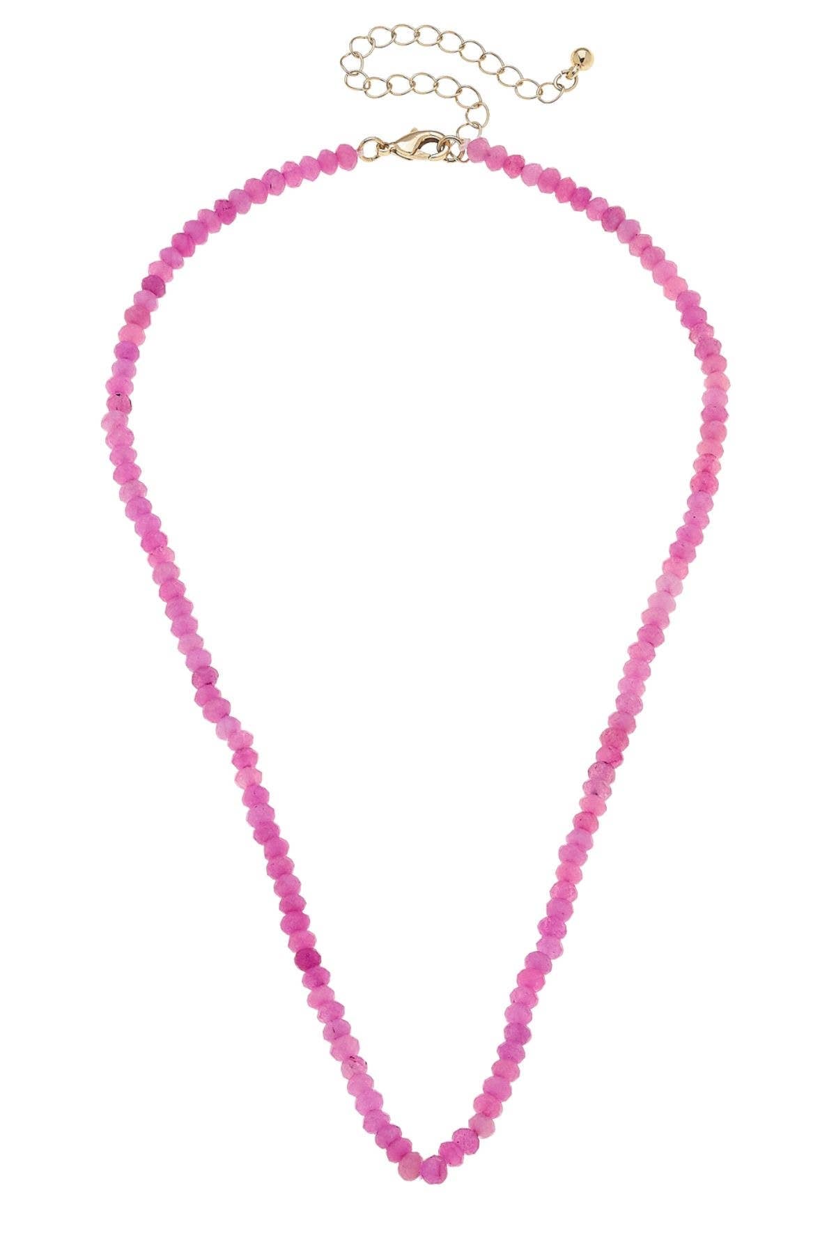 CANVAS STYLE CHARM BAR-Lucy Gemstone Beaded Multi-Charm Necklace Base