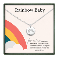Rainbow Baby Gift for Mom – Gold Silver Charm Necklace: 14k Gold Vermeil