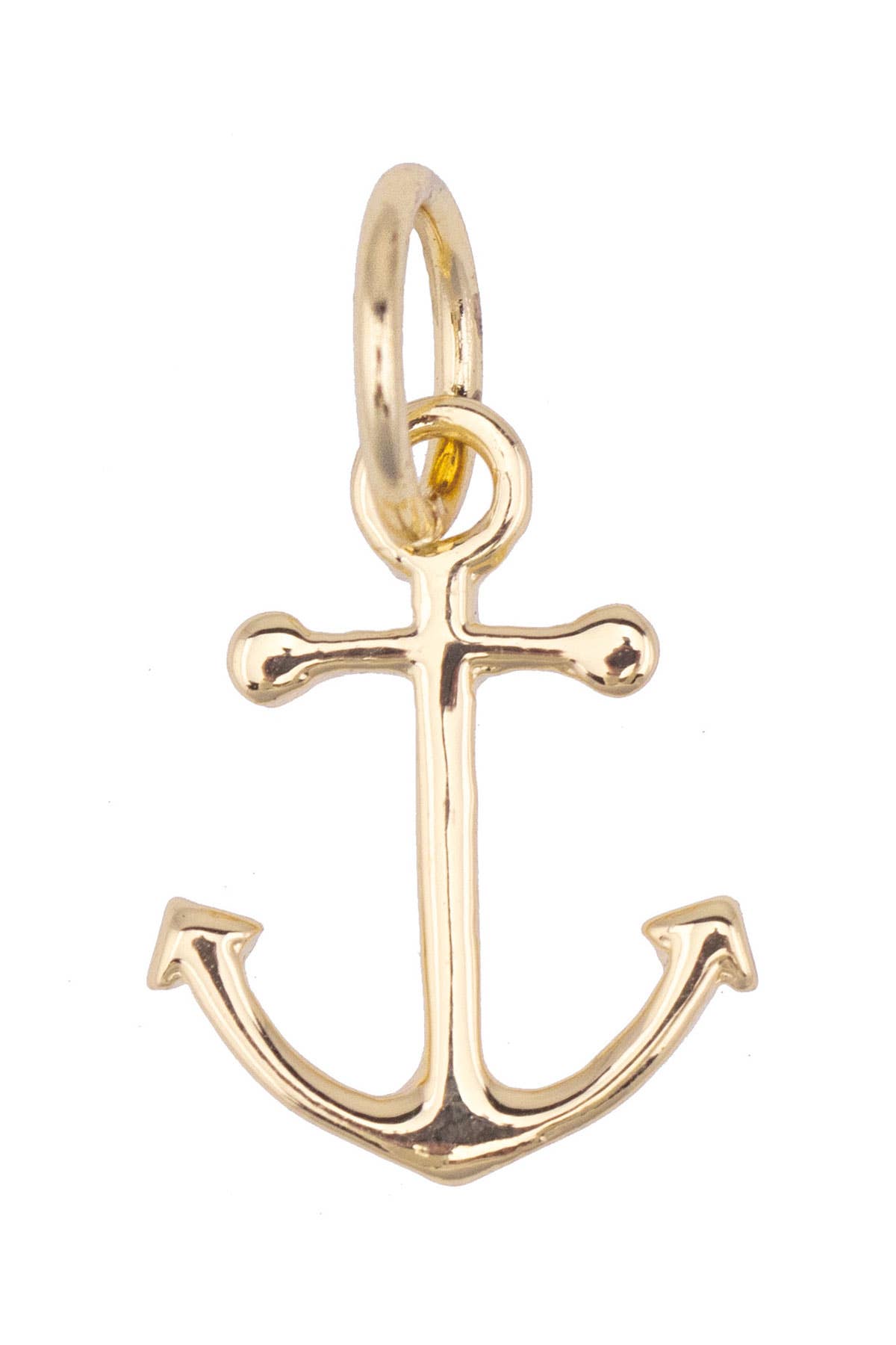 CANVAS STYLE CHARM BAR- Fluke Anchor Charm in Shiny Gold