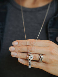 Charm Bar - Worthy Charm Pendant  Antique Gold
