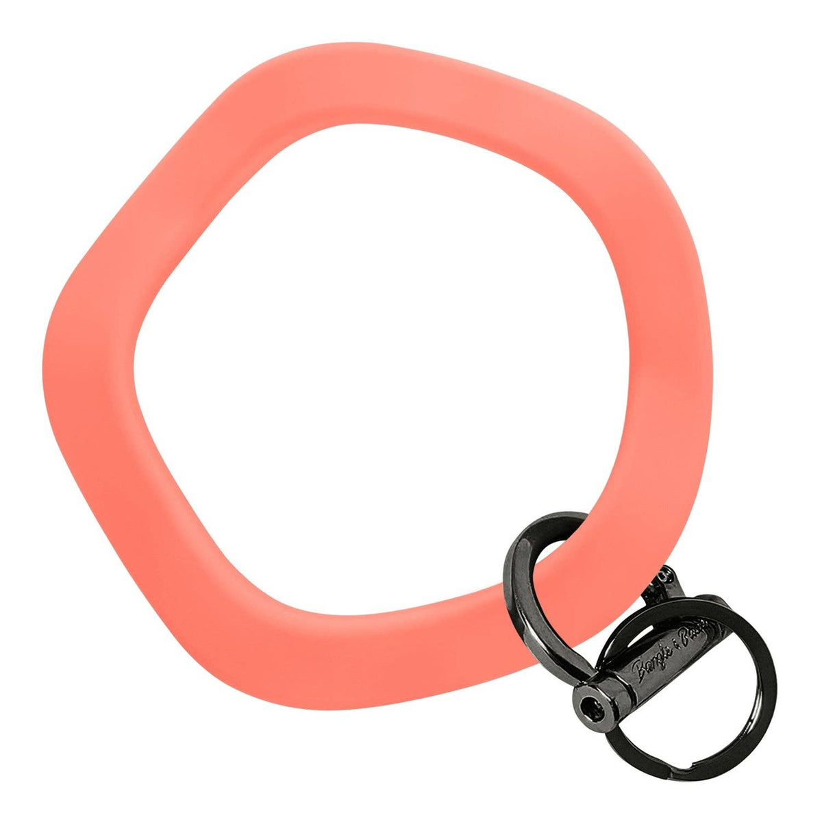 Wavy Wristlet Keyring | Wrist-Worn Key Chain & Phone Tether: Gold / Wavy - Deep Neon Pink
