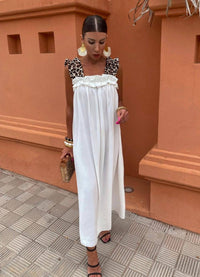 6633 one size long tank dress : Black / Unique