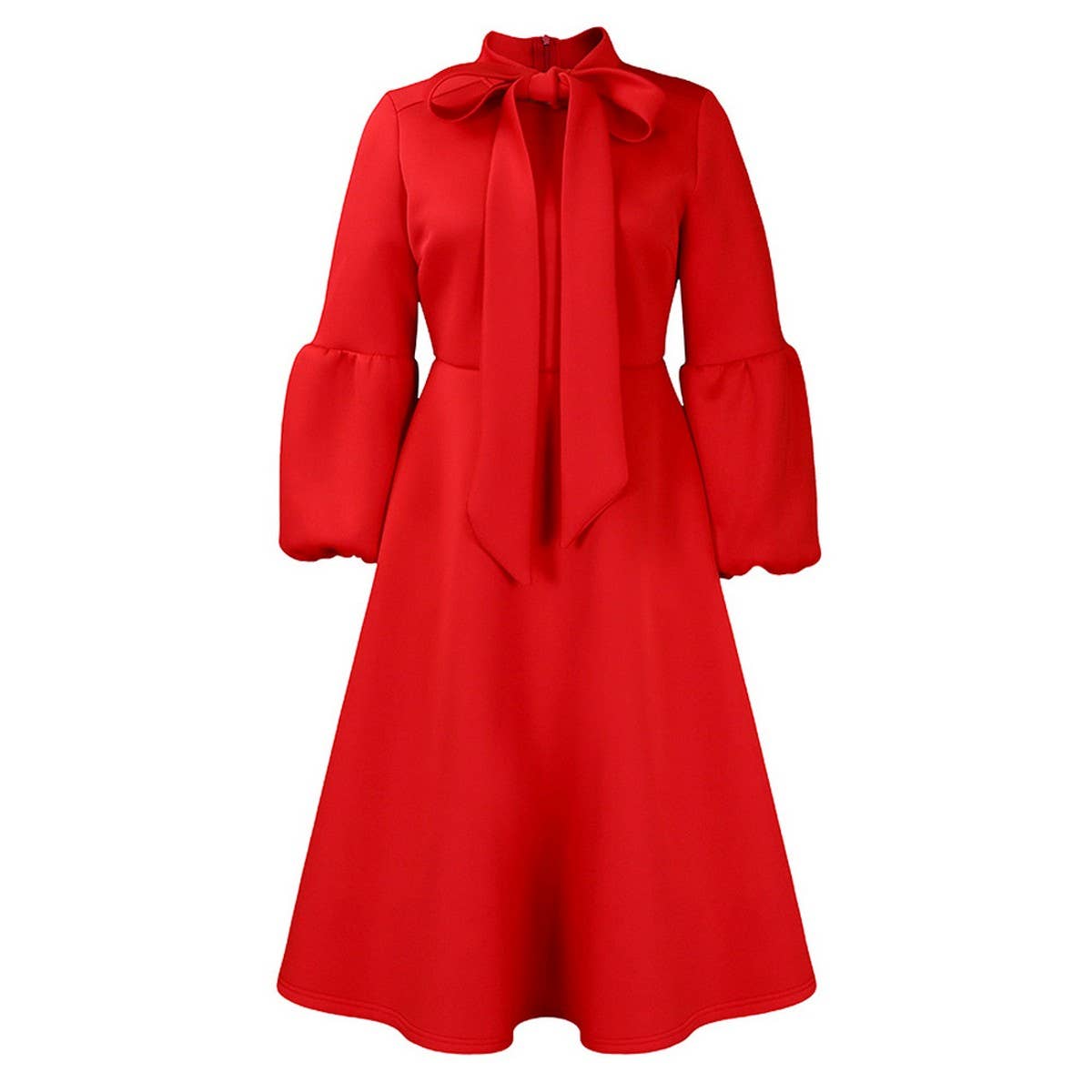 Channing LANTERN SLEEVE HIGH WAIST BOW OVERSIZED DRESS