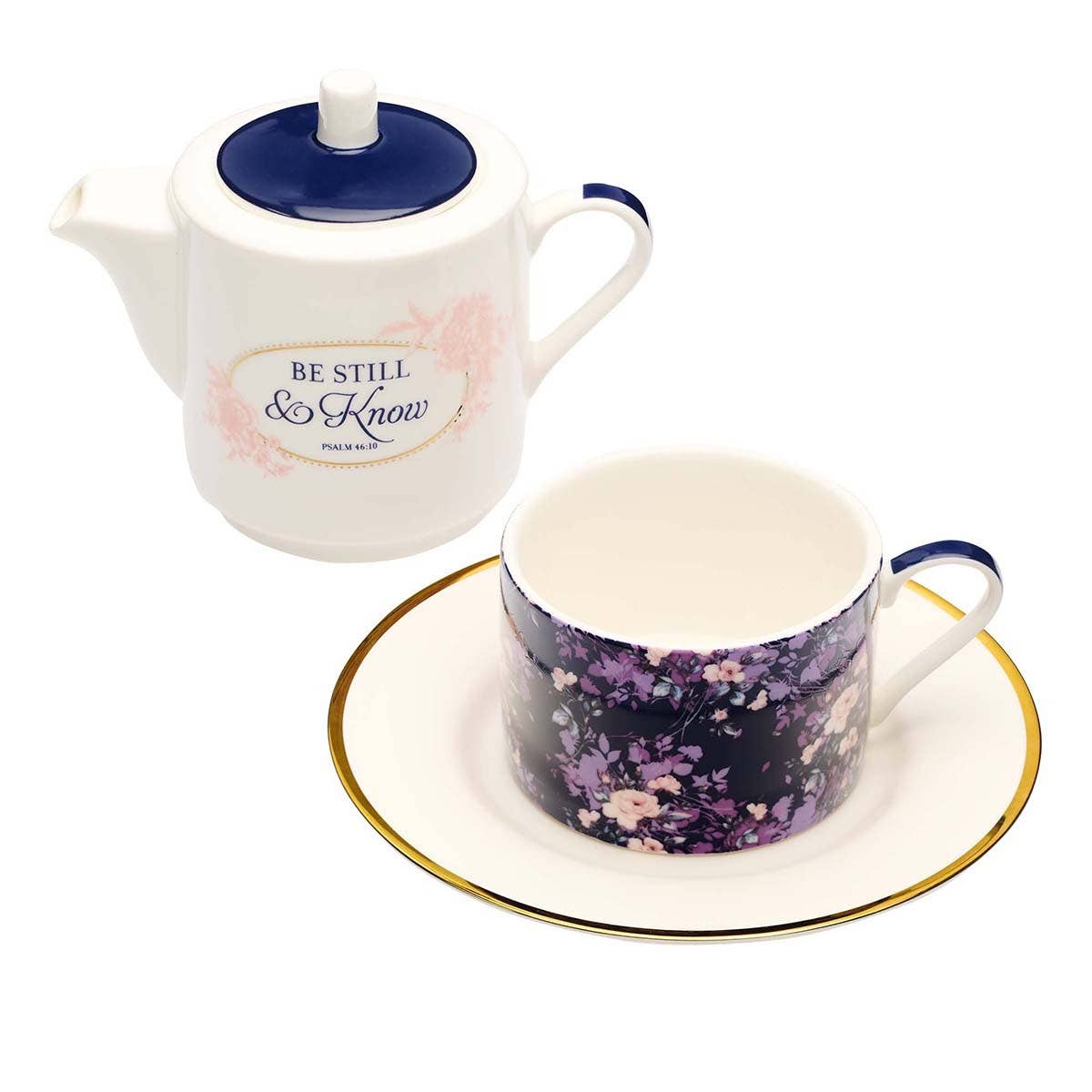 Be Still Tea for One Tea Set - Psalm 46:10