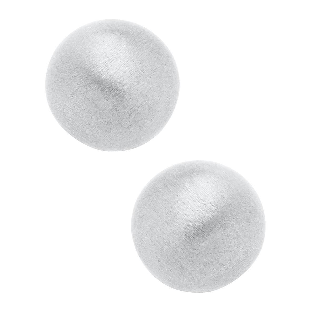 Hailey Stud Earrings: Satin Silver